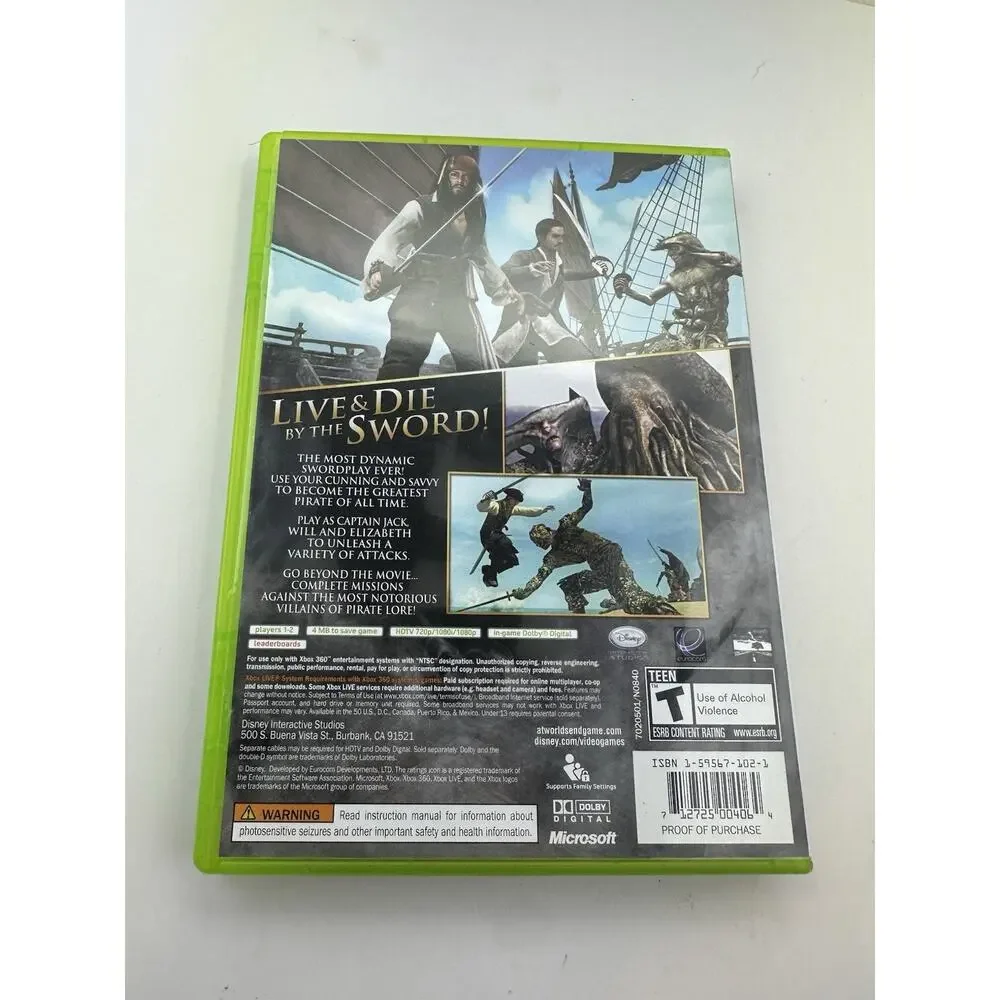 Pirates of the Caribbean: At Worlds End Microsoft Xbox 360 Complete VGC Vintage
